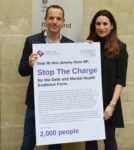 Luciana Berger and Martin Lewis delivering the Stop The Charge letter