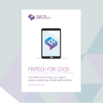 Cover of Fintech for good report, exploring fintech and mental health