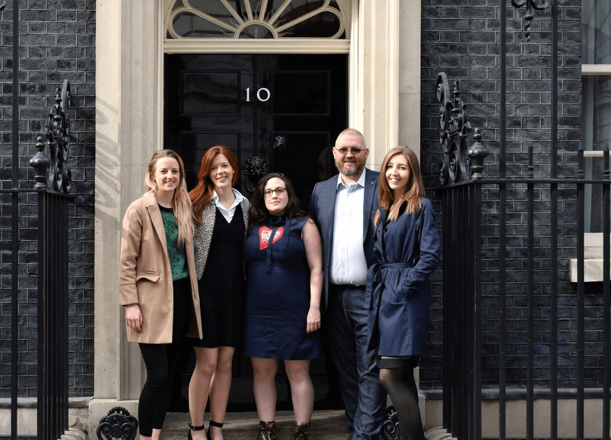 Kate and the team at Downing st - internship blog