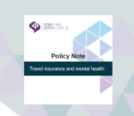 Travel insurance and mental health policy note graphic
