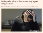 Screenshot of the Financial Times article on mental health and debt