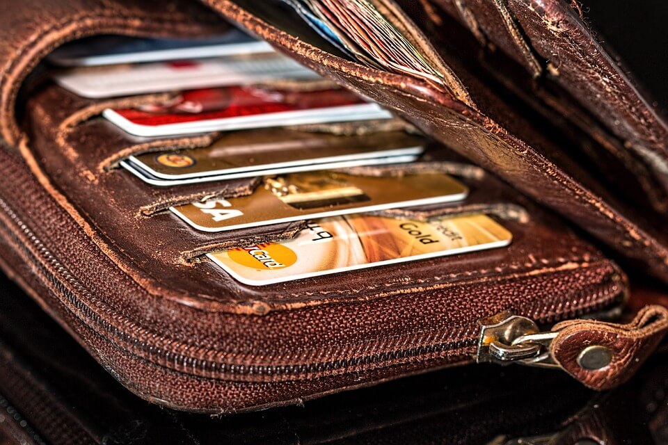 picture of a wallet containing cards