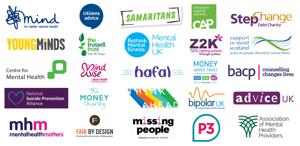 the logos of all the organisations supporting our campaign