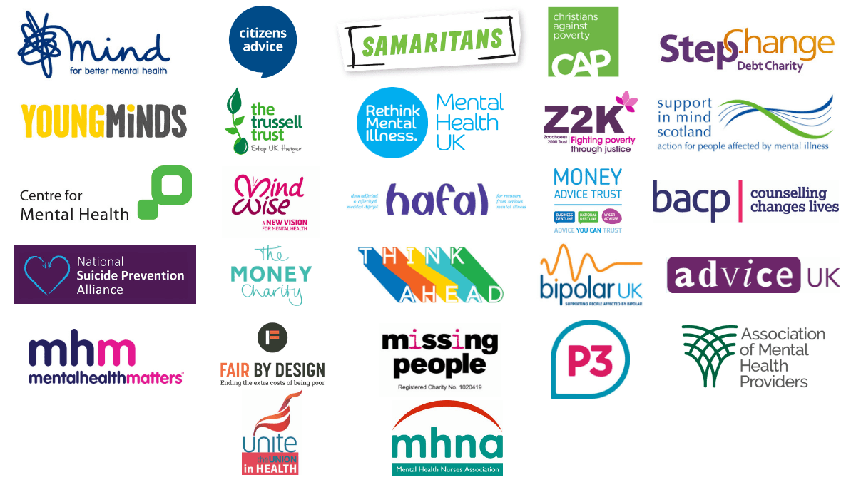 logos of our debt threats campaign supporters