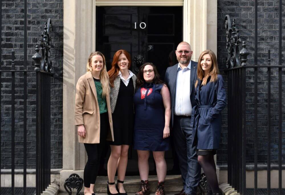 Members of the Money and Mental Health team with our Research Community members Suzanne and Lee