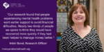 An image of research officer nikki bond alongside a quote from her blog