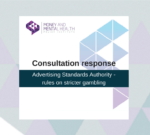 Graphic that reads, "Consultation response: Advertising Standards Authority - rules on stricter gambling