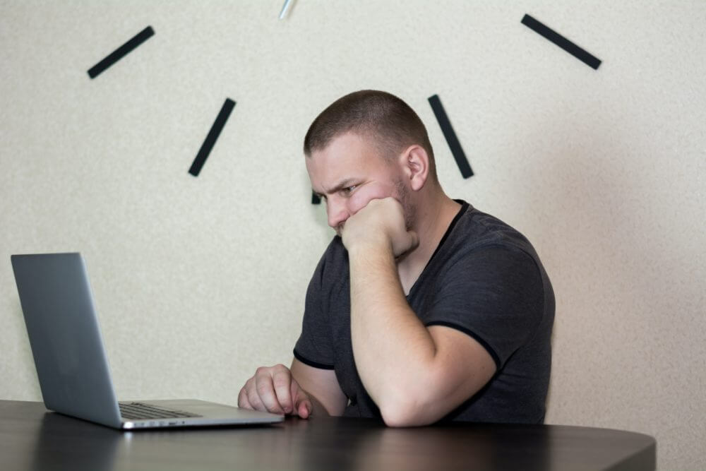 Man using laptop