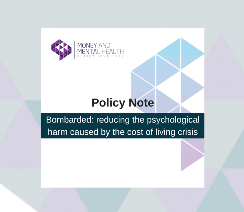 Reducing the psychological harm caused by the cost of living crisis.