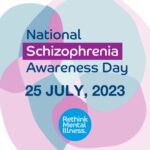 An banner created by Rethink to mark National Schizophrenia Awareness Day, accompanying this Money and Mental Health blog on breaking the link between schizophrenia and money problems.