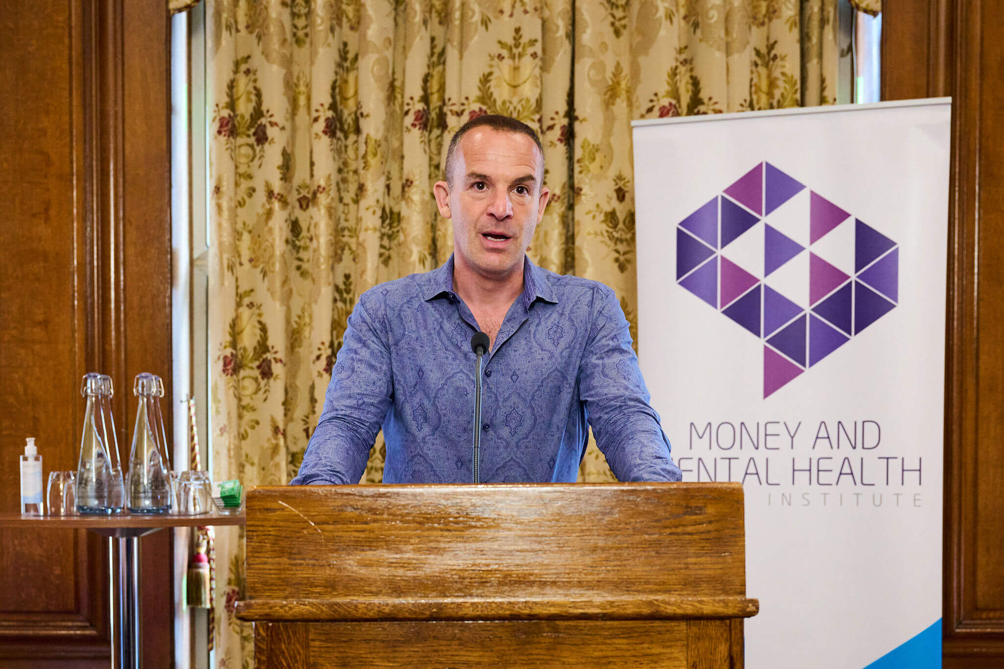 Martin Lewis CBE speaking at Money and Mental Health's Breaking the Cycle launch event - making the case for joined-up mental health and money advice services through NHS Talking Therapies.