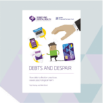 The front cover of Money and Mental Health's Debts and despair report