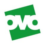 OVO logo. White words on a green background.