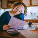 Woman reading letter