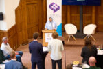 Councillor Saima Ashraf at the speaker’s podium.