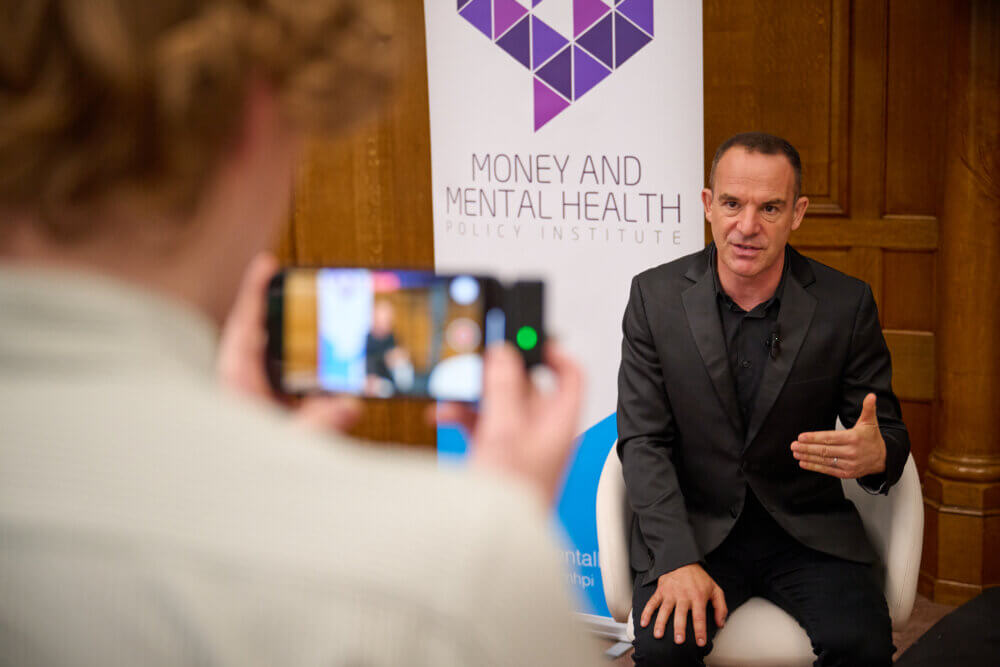 Martin Lewis in front of the camera