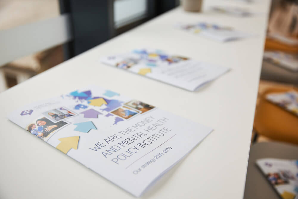 A photo of Money and Mental Health's 2025-30 strategy document. Credit: © Joel Knight www.joelknightphotography.co.uk