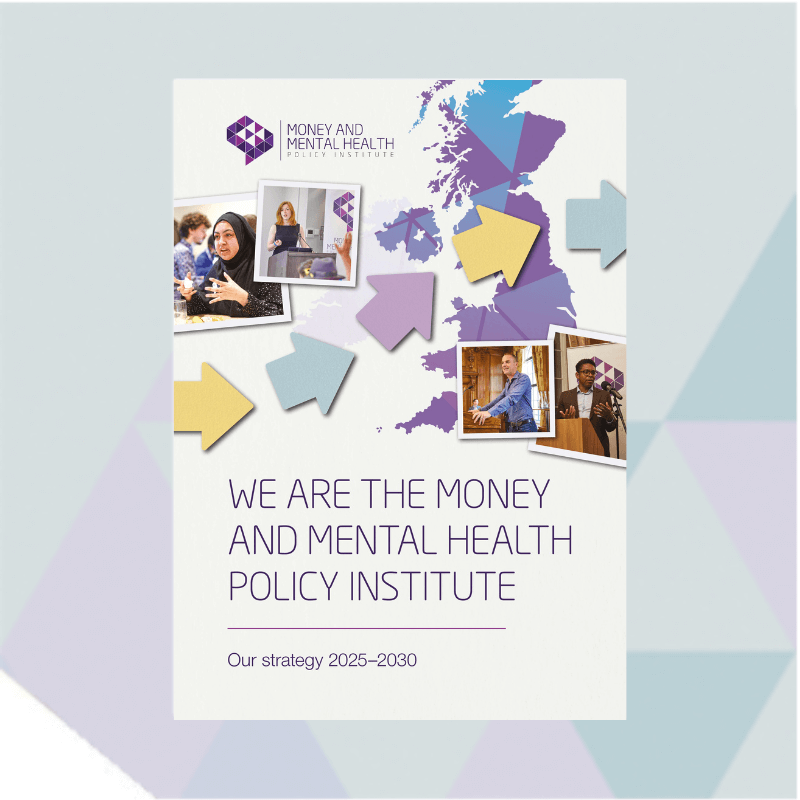 The front cover of Money and Mental Health's 2025-30 strategy.