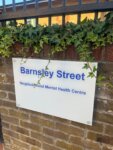 Barnsley Street Neighbourhood Mental Health Centre sign.