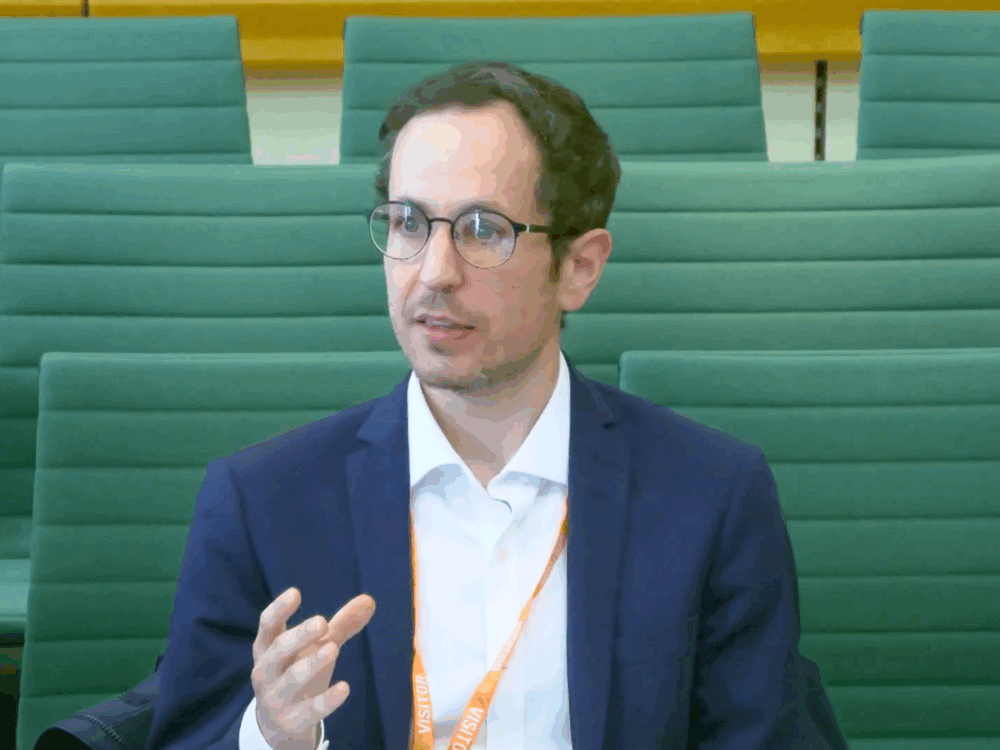 Conor D'Arcy speaking at a hearing of the Work and Pensions Select Committee on 12 November 2025.