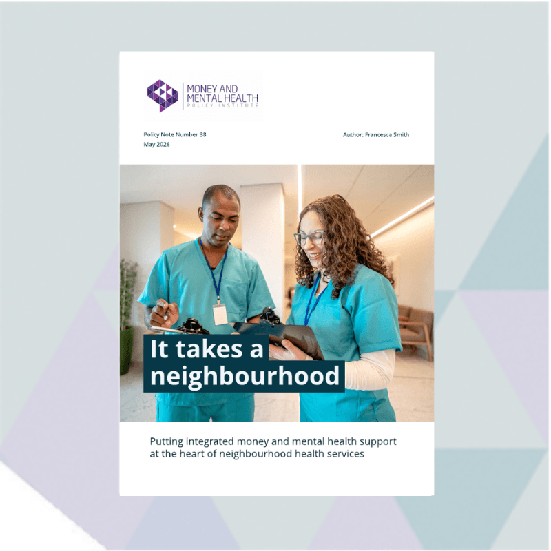 Putting integrated money and mental health support at the heart of neighbourhood health services.